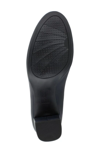 Easy Street Proper Womens Faux Leather Slip On Pumps In Navy