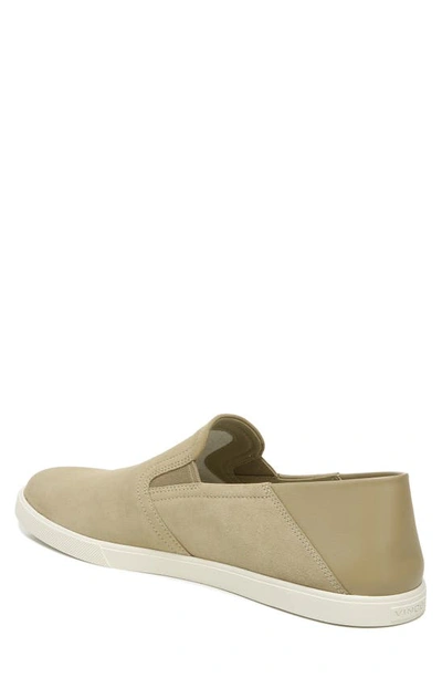 Vince Men's Sanders Suede & Leather Slip-on Sneakers, Natural In Natural
