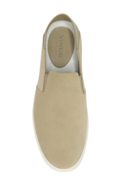 Vince Men's Sanders Suede & Leather Slip-on Sneakers, Natural In Natural