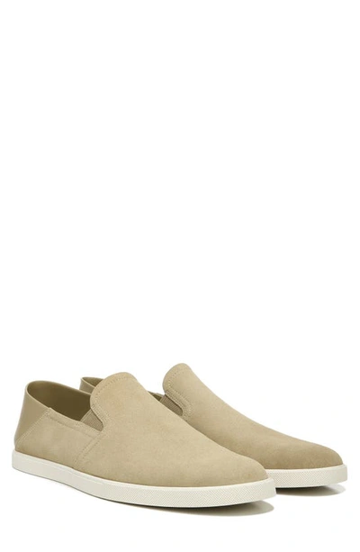 Vince Men's Sanders Suede & Leather Slip-on Sneakers, Natural In Natural