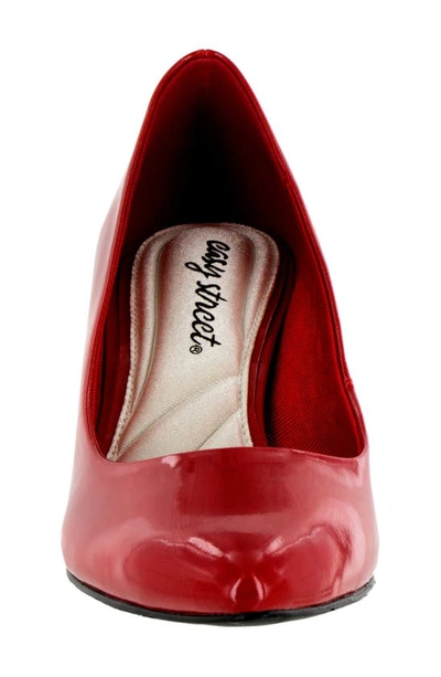 Shop Easy Street Pointe Pointed Toe Patent Pump In Red Patent