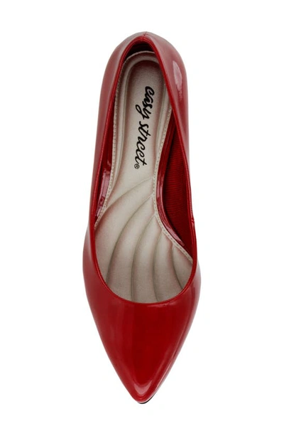 Shop Easy Street Pointe Pointed Toe Patent Pump In Red Patent