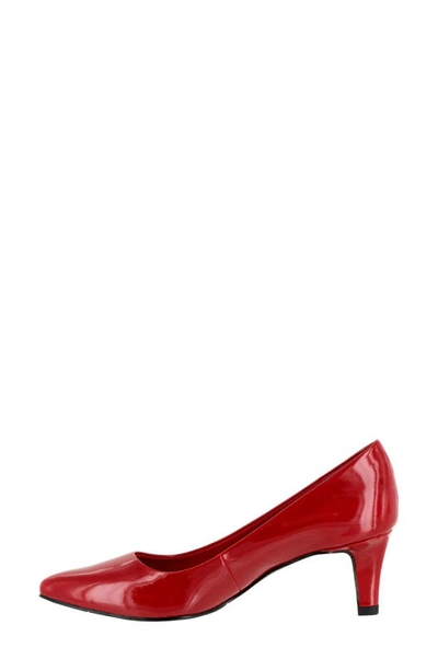 Shop Easy Street Pointe Pointed Toe Patent Pump In Red Patent