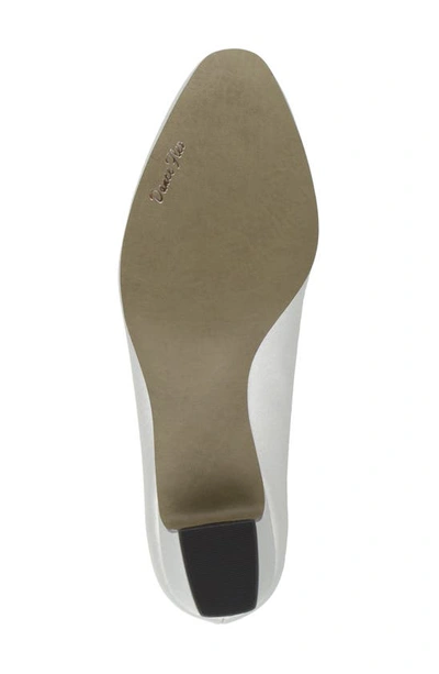 Easy Street Prim Womens Faux Leather Slip On Pumps In Silver Satin
