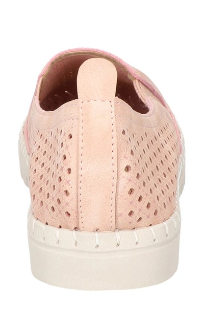 Easy Street Fresh Womens Faux Leather Perforated Loafers In Blush