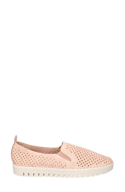 Easy Street Fresh Womens Faux Leather Perforated Loafers In Blush