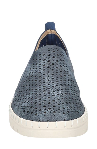 Easy Street Fresh Perforated Slip-on Sandal In Navy
