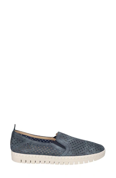 Easy Street Fresh Perforated Slip-on Sandal In Navy