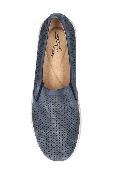 Easy Street Fresh Perforated Slip-on Sandal In Navy