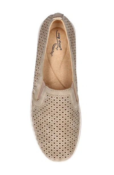 Shop Easy Street Fresh Perforated Slip-on Sandal In Natural