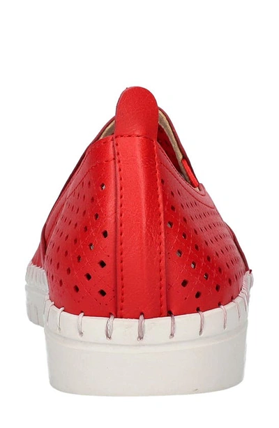 Easy Street Fresh Perforated Slip-on Sandal In Red