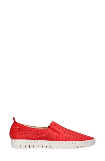 Easy Street Fresh Perforated Slip-on Sandal In Red