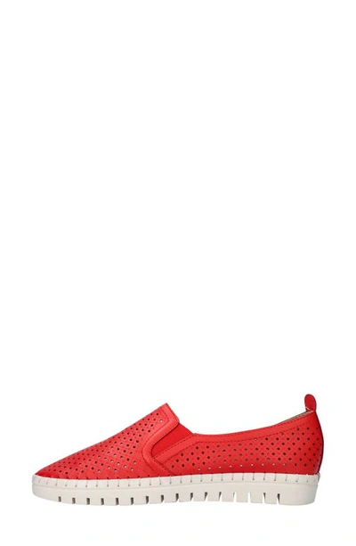 Easy Street Fresh Perforated Slip-on Sandal In Red