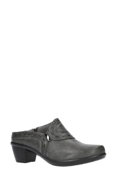 Easy Street Cynthia Comfort Mules In Grey