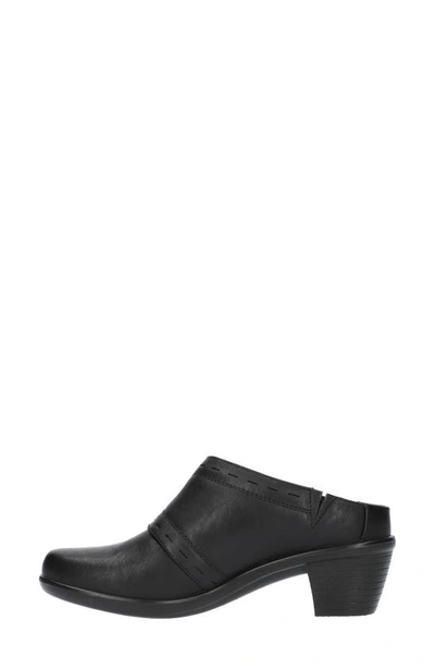 Easy Street Cynthia Womens Faux Leather Slip On Mules In Black
