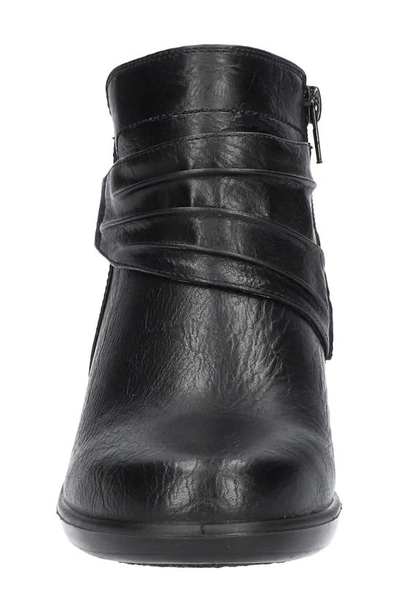 Easy Street Fernanda Womens Faux Leather Booties Ankle Boots In Black