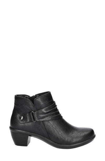 Easy Street Fernanda Womens Faux Leather Booties Ankle Boots In Black