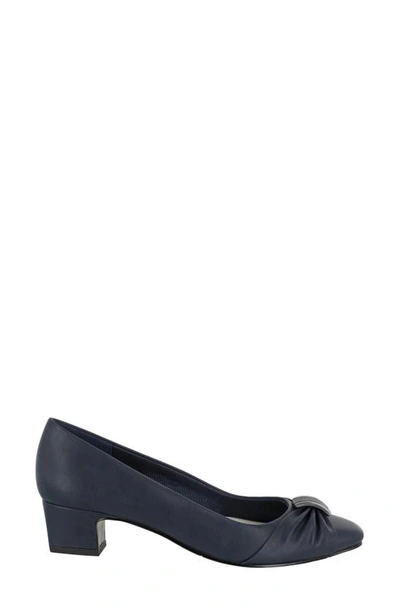 Easy Street Eloise Womens Slip On Embellished Pumps In Navy