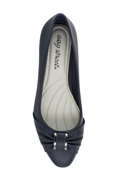 Easy Street Eloise Womens Slip On Embellished Pumps In Navy