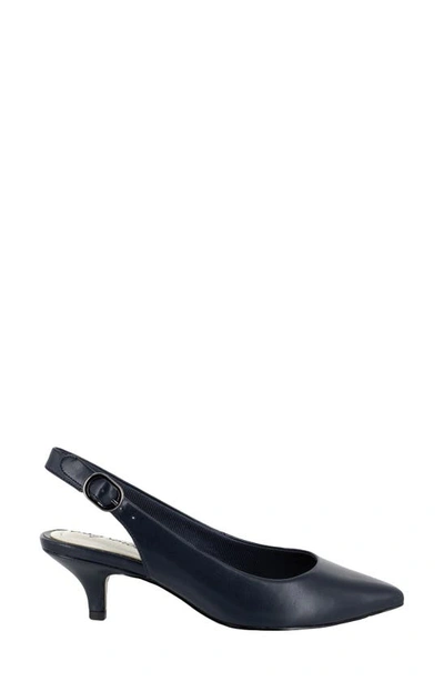Easy Street Faye Slingback Pump In Navy