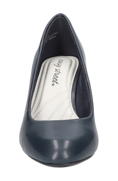 Easy Street Women's Poet Square Toe Pumps In New Navy