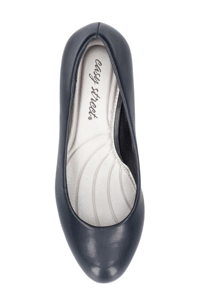 Easy Street Women's Poet Square Toe Pumps In New Navy