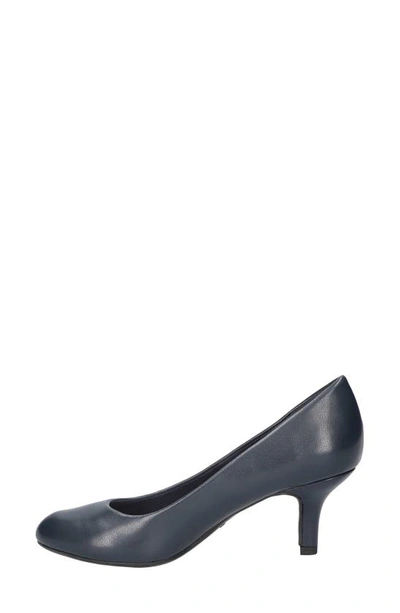 Easy Street Women's Poet Square Toe Pumps In New Navy