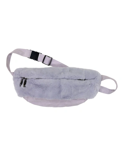 Shop Gorski Rex Rabbit Fur Crossbody Bag In Purple