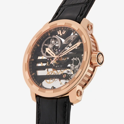 Shop Dewitt Twenty-8-eight Grand Skeleton 18k Rose Gold Limited Edition Men's Manual Wind Watch T8.gs.001