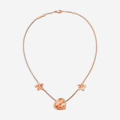Shop Baccarat Vermeil, Gold Crystal Heart And Star Princess Necklace 2812891