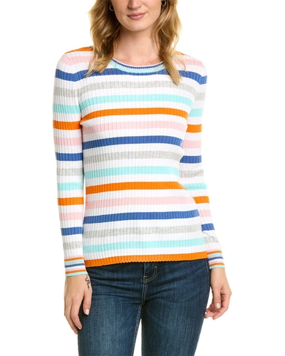 Shop Edinburgh Knitwear Stripe Rib Sweater In Multi