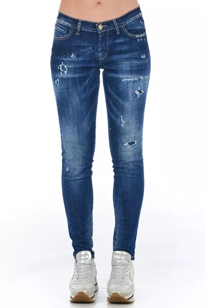 Shop Frankie Morello Cotton Jeans & Women's Pant In Blue