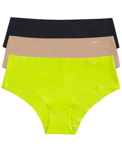 Shop Dkny Set Of 3 Litewear Cut Anywhere Hipster In Green