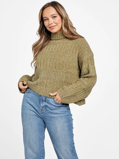Shop Guess Factory Kelly Turtleneck Sweater In Green