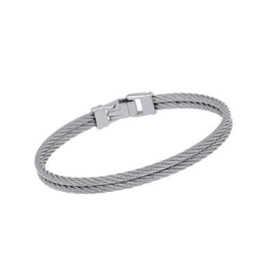 Shop Alor Stainless Steel Bangle Bracelet 04-32-s221-00 In Silver