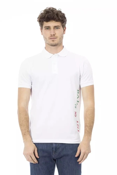 Shop Baldinini Trend Cotton Polo Men's Shirt In White