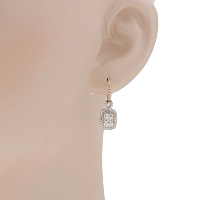 Shop Gregg Ruth 14k White And Rose Gold, White Diamond And Fancy Pink Diamond Drop Earrings