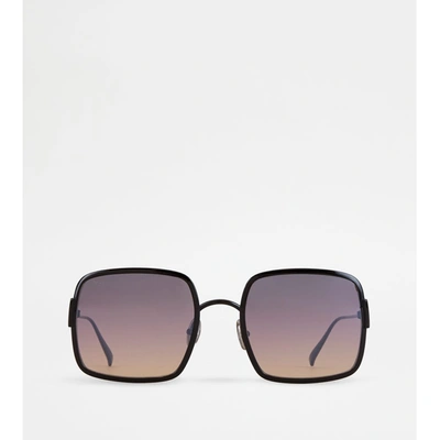 Shop Tod's Squared Sunglasses In Purple