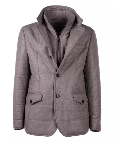 Shop Made In Italy Wool Men's Jacket In Grey