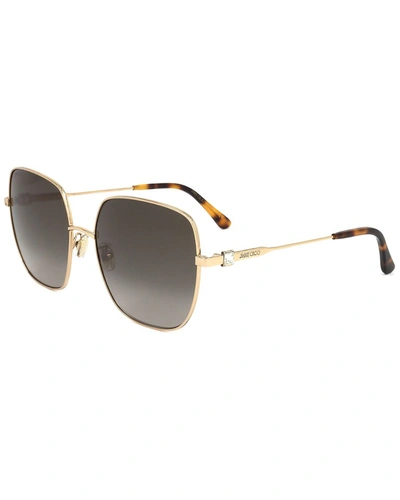 Shop Jimmy Choo Women's Korigsk 60mm Sunglasses In Gold