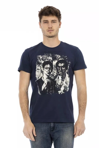 Shop Trussardi Action Cotton Men's T-shirt In Blue