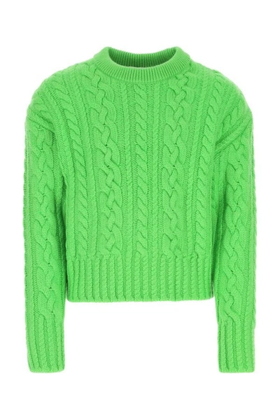 Shop Ami Alexandre Mattiussi Ami Man Green Wool Sweater