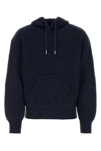 Shop Ami Alexandre Mattiussi Ami Man Midnight Blue Wool Sweatshirt