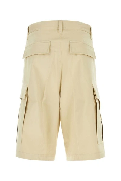 Shop Ami Alexandre Mattiussi Ami Man Sand Cotton Bermuda Shorts In Brown
