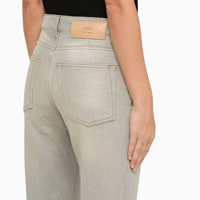Shop Ami Alexandre Mattiussi Ami Paris Grey Slim Denim Jeans Women In Gray
