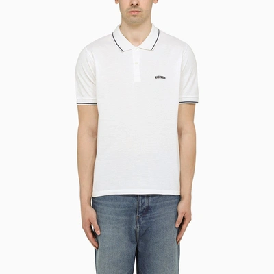 Shop Ami Alexandre Mattiussi Ami Paris White Cotton Polo Shirt With Logo Men