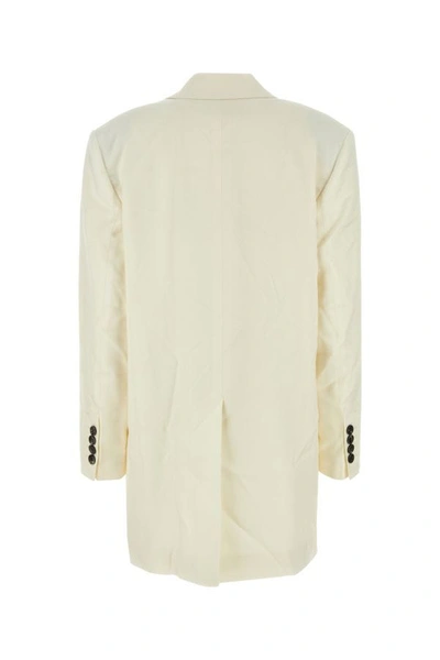 Shop Ami Alexandre Mattiussi Ami Woman Ivory Wool Oversize Blazer In White