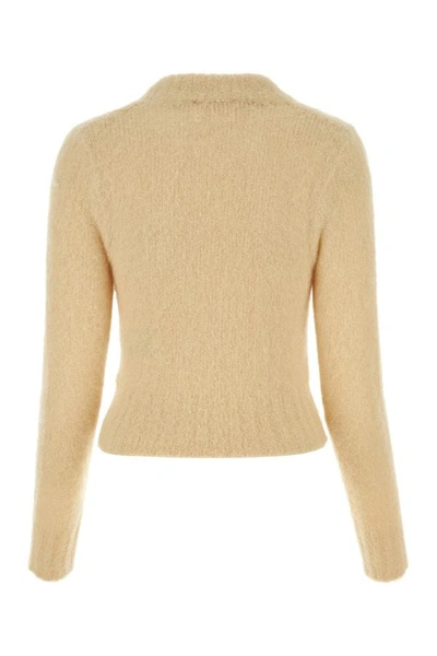 Shop Ami Alexandre Mattiussi Ami Woman Pastel Yellow Stretch Alpaca Blend Sweater