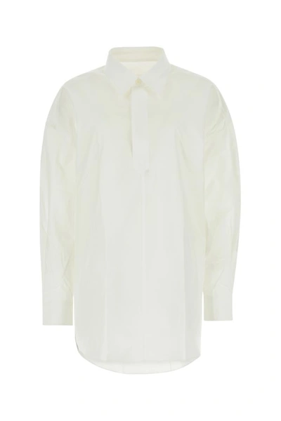 Shop Ami Alexandre Mattiussi Ami Woman White Poplin Shirt
