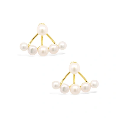 Olivia & Pearl Uat Believer Ear Jacket Earring In O&p/bej/ss